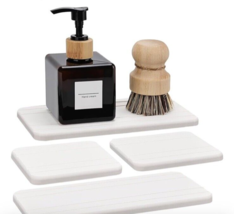 Set of 4 Water Absorbent Diatomite Tray, Kitchen Soap Tray,Diatomaceous ... - $19.68