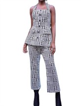 Eva Franco plaid pant set in Black/White - $92.00