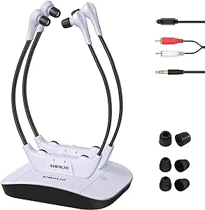 Dual Wireless Headphones For Tv Watching With Spare Battery For Seniors ... - £232.58 GBP