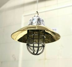 MARITIME ALUMINIUM PASSAGEWAY BULKHEAD PENDANT SHIP LIGHT &amp; SHADE LOT OF 10 - $895.71