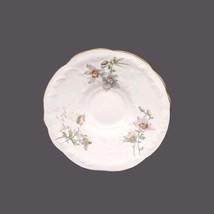 Antique Victorian Royal Doulton orphaned saucer. Rose buds, white flowers. Flaw. - £26.31 GBP