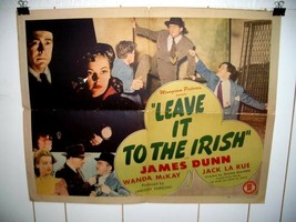LEAVE IT TO THE IRISH-1944-JAMES DUNN-MONOGRAM-HALF SHT G/VG - $56.75