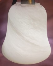 Frosted Glass Light Fixture Shade Ceiling Fan White Bell 4 1/2&quot; Tall  - $13.00