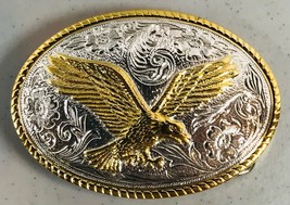 The Heritage Collection Aminco S.S.P.-G.P Gold And Silver Tone Eagle Belt Buckle - £15.53 GBP