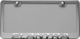 Hyundai  Elantra 3D Script On Shiny Stainless License Frame+ Clear Lens - $35.00