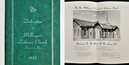 1953 vintage MELLINGER&#39;S LUTHER CHURCH schoeneck pa DEDICATION PROGRAM m... - $68.26