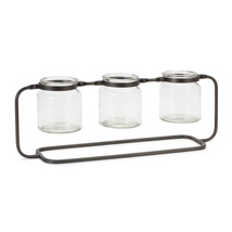 Bottle Vases in Iron Stand 19.75&quot;L - 790569 - $62.47