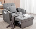 Sleeper Chair Bed Convertible Armchair Bed With Cup Holders Single Conve... - $518.99