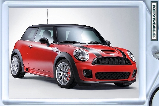 KEYTAG RED &amp; BLACK NEW BMW MINI COOPER S KEY CHAIN RING PORTE CLE LLAVER... - $19.95