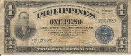 Philippines 1 Peso   Victory   Note   Circulated   # 6 - $12.86