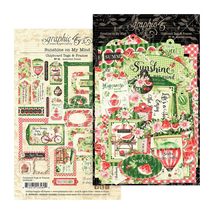Graphic 45- Chipboard Tags &amp; Frames- Sunshine on My Mind - $14.99