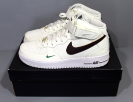 New Men&#39;s Nike Air Force 1 Mid &#39;07 LV8 High Top Shoe SAIL/BROWN BASALT-MAL Sz 10 - £99.30 GBP