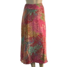 NANCY BOLEN CITY GIRL Women&#39;s Skirt Floral Multicolor Silk A-Line Lined ... - £16.25 GBP