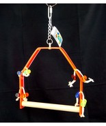 Paradise Toys Medium Bird Parrot Swing Perch 9&quot;x9&quot; Wood Acrylic 326 Caitec - $8.15 CAD