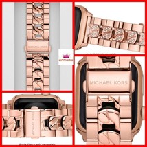 Michael Kors Rose Gold-Tone Stainless Steel Chain Band Apple Watch 38/40/41mm - £78.94 GBP