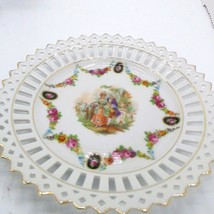 Courting Couple Plates Porcelain Gold Trim Set of 2 Germany - $300.95 MXN