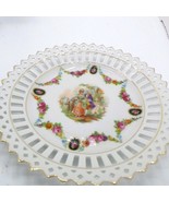 Courting Couple Plates Porcelain Gold Trim Set of 2 Germany - $300.95 MXN
