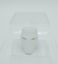 Iron Man Helmet White Miniature Collectible W/Display Case 3&quot; 3d printed - £22.82 GBP