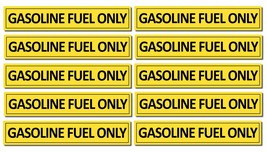x10 Gasoline Gas Fuel Only Sticker Door Decal Truck Label Tank Vinyl Safety 3&quot; - £4.74 GBP