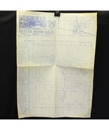 Tecumseh Michigan 1955 Town Map Print Butler Motor Sales Promo  18&quot; x 24&quot; - $67.14 CAD