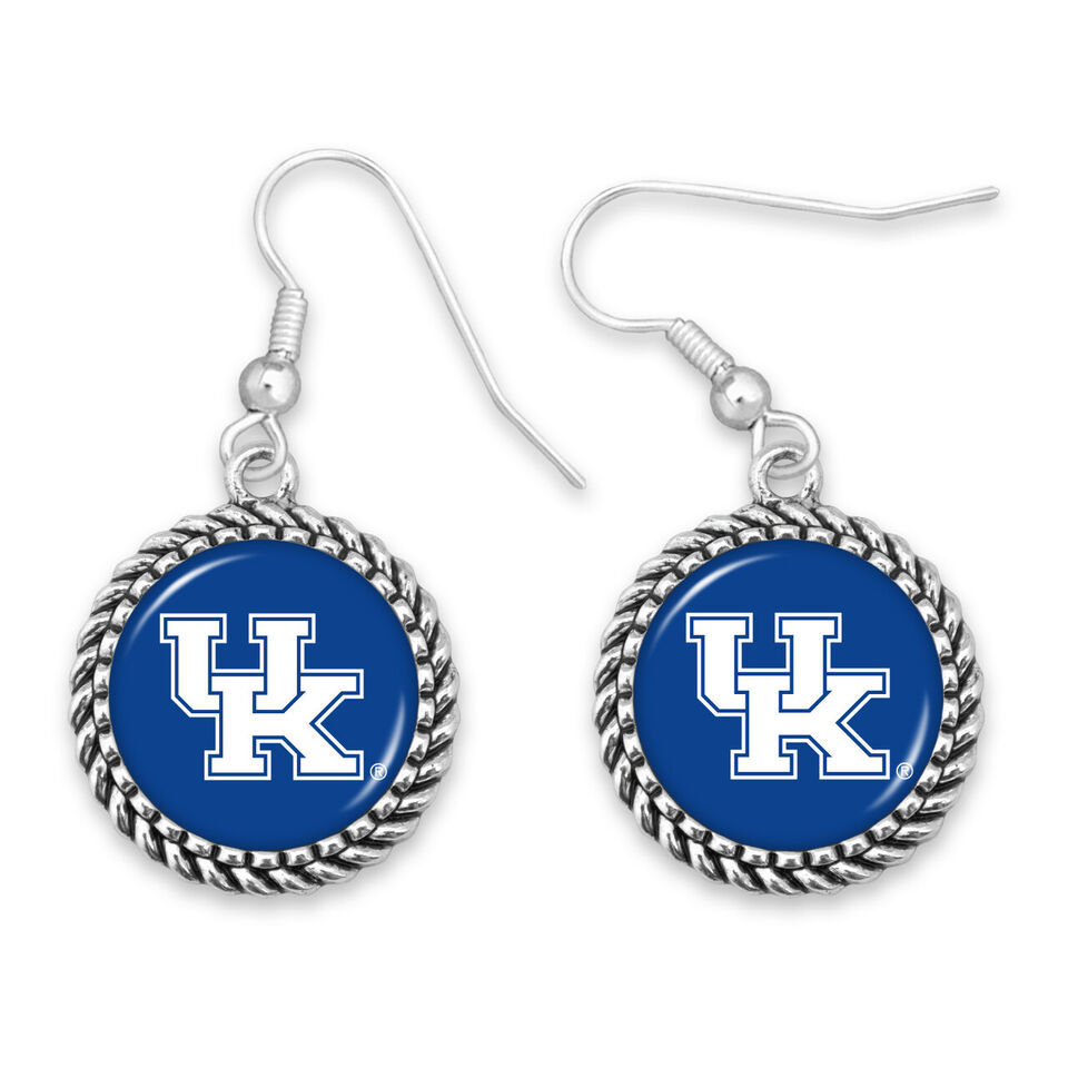 57438 Kentucky Wildcats Silver Olivia Charm Silver Earrings Jewelry Gift