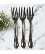 Three Lunt Sterling Silver Salad Forks American Victorian Pattern 1941 4... - £91.28 GBP
