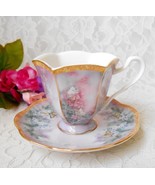 Vintage Teacup &amp; Saucer Wings of Enchantment Gold Trim Bradford Editons ... - £15.86 GBP