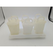Vintage Tupperware Popsicle Molds Set of 6 Freezer Pop Makers Tray #2 - £7.96 GBP