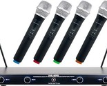 VOCOPRO VHF-4005 Four Channel Rechargeable VHF Wireless Microphone System - $535.99