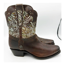 Sonora Jaime Turquoise Tooled Roper Western Boots womens size 9.5 - $74.25