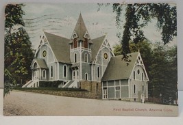 Ansonia, CONNECTICUT - First Baptist Church - postmarked 1911. Rare Postage - £10.25 GBP