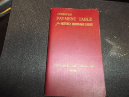 Bank Mortgage &amp; Loan Payment Table Book vintage 1967 Delaware Co National Bk - £15.98 GBP