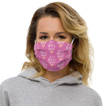 Beauty Lovely White Quote Get Well Soon Pink Heart Deva Royal Face mask - £14.38 GBP