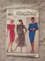 SIMPLICITY #9854 LADIES EASY TO SEW (3 STYLE) MODEST DRESS PATTERN Size ... - £11.38 GBP