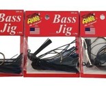 Lot of Three Arkie Bass Jig 3/8 oz. Black-blue/Don&#39;t Let The Next Big On... - $15.83