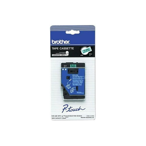 Brother TC-8001 BROTHER TC 8001 - LAMINATED TAPE - BLACK ON GREEN - 25 F... - $39.36