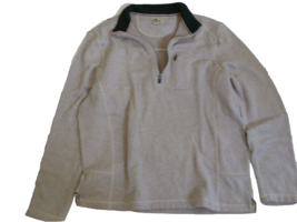 Woolrich Sweater Mens XL 1/4 Zip Pullover Fleece Tan Hiking Pocket - £12.17 GBP