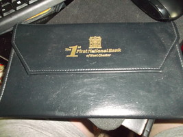 Bank Advertising vinyl Document Holder from First National Bank of West ... - £7.86 GBP