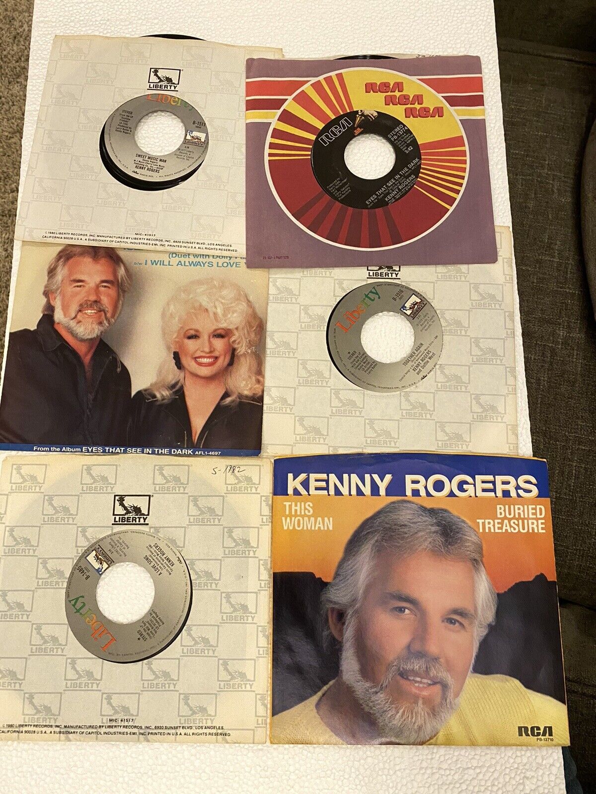 Primary image for Kenny Rogers 45 RPM lot ex or better