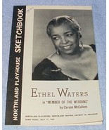 Northland Playhouse Sketchbook Ethel Waters Member of the Wedding 1956 - $246.13 MXN