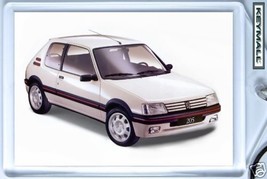 Porte Cle PEUGEOT 205 GTI Blanc Meije Schlüsselanhänger LLavero Key Chai... - $19.95