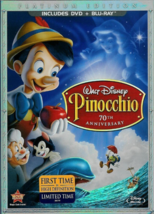 *Pinocchio 70th Anniversary Platinum Edition Disney DVD + Blu-ray + Slipcover - $9.92
