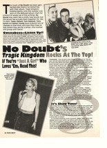 No Doubt teen magazine pinup clipping rockline 90&#39;s Gwen Stefani Tragic ... - $1.50