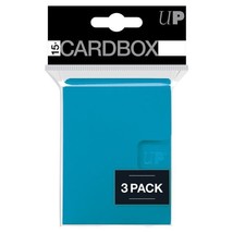 Ultra Pro Deck Box: PRO: 15+ Card Box: Light Blue (Pack of 3) - £13.13 GBP