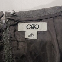 Cato RN#37080 Women's Gray Side Slits Rear Zipper Pencil Skirt Size 12 image 3