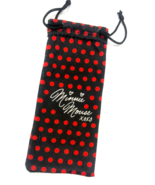 Disney Minnie Mouse Polka Dot Signature Eyeglass Fabric Drawstring Case - $6.78 CAD