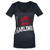 MLB  Woman&#39;s Miami Marlins Woman Lips Sized to fit women  XL Off. License NWT - £15.17 GBP