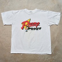 Vintage Y2K Pusong Pinoy Philippines White Single Stitch Shirt - Mens Si... - $16.95