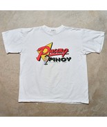 Vintage Y2K Pusong Pinoy Philippines White Single Stitch Shirt - Mens Si... - $322.71 MXN