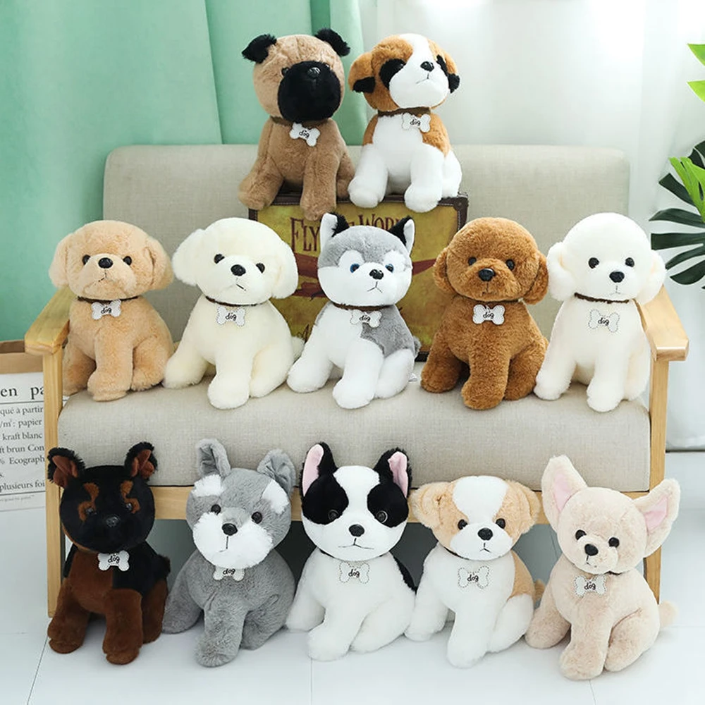22cm Cute Simulation Of Many Dog Plush Toys Delicate Small Soft Kawaii Two Ha - £14.07 GBP+